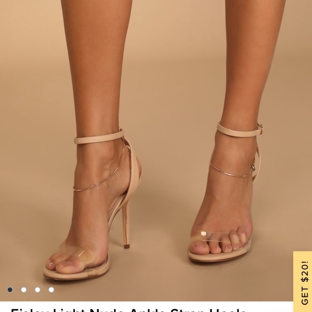 Women’s size 7 heels with ankle bracelets